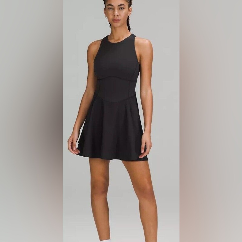 lululemon athletica Black Racerback Tennis Dress